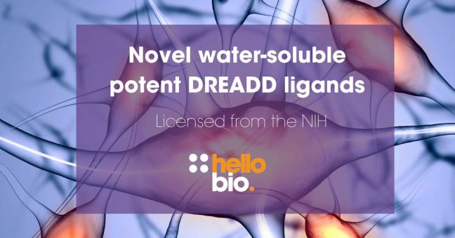 Novel water-soluble, potent DREADD ligands, licensed from the NIH