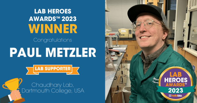 Meet Our Lab Heroes Awards™ 2023 Winners: Paul Metzler