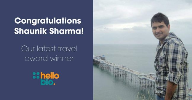 Travel Award Winner Shaunik Sharma
