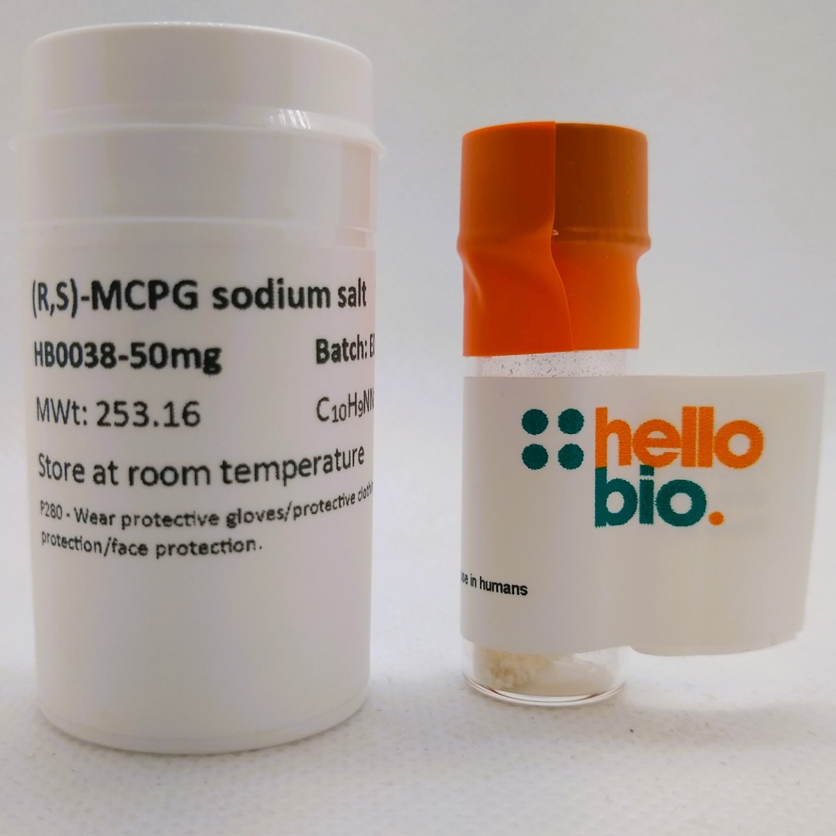 (R,S)-MCPG sodium salt product vial image | Hello Bio