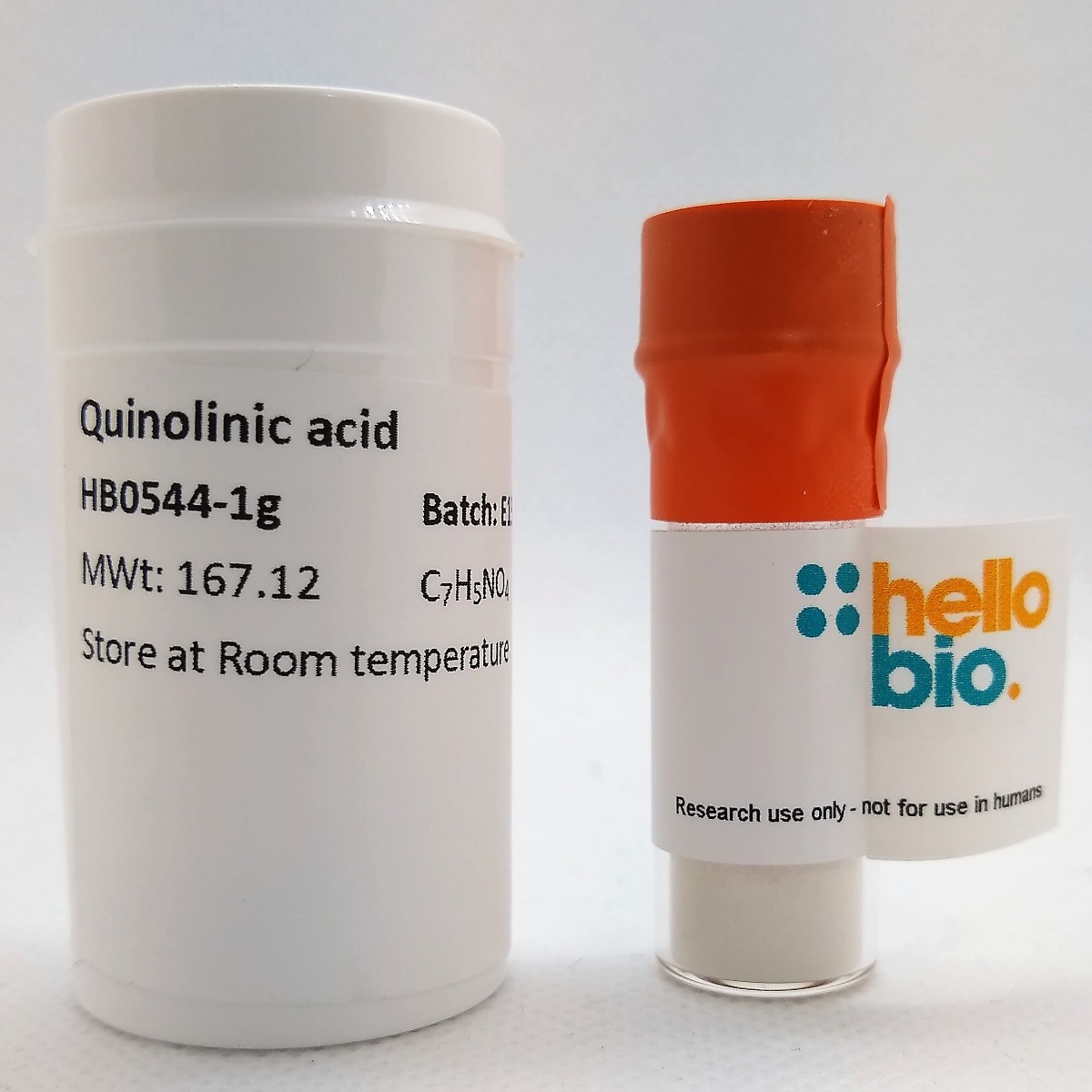 Quinolinic acid product vial image | Hello Bio
