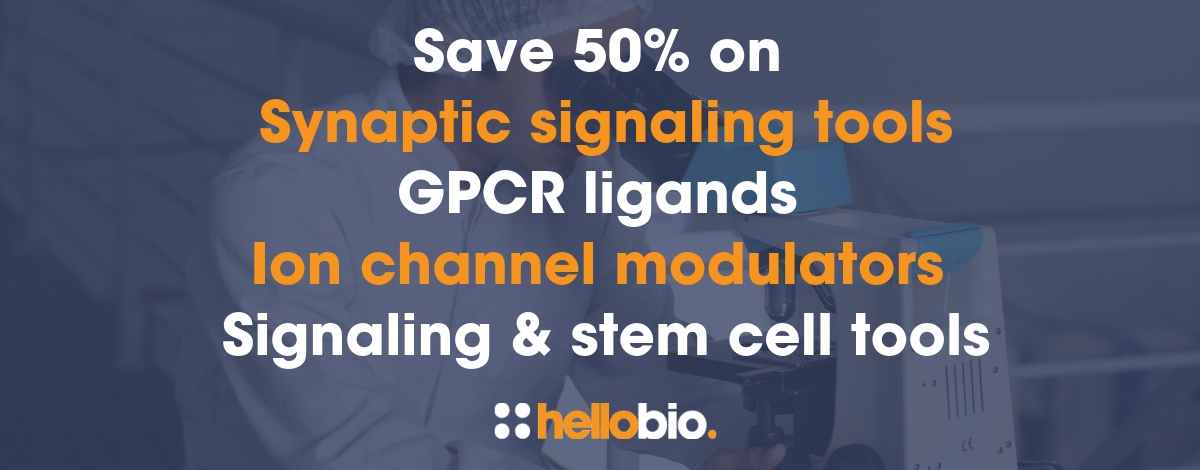 Save 50% on synaptic signaling tools, GPCR ligands, ion channel modulators, signaling & stem cell tools